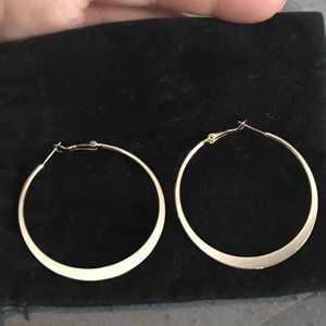 Rose gold hoop earrings